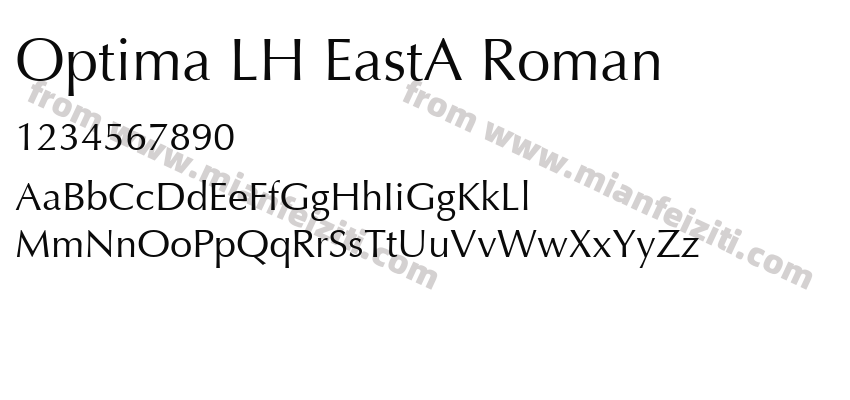 optima lh easta roman字体预览