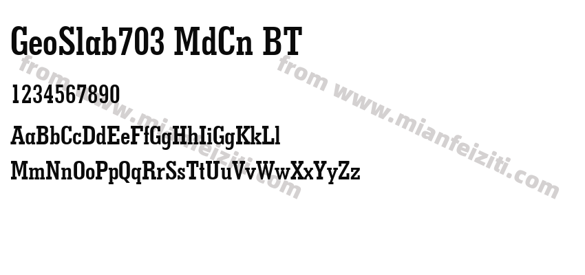 geoslab703 mdcn bt字体预览