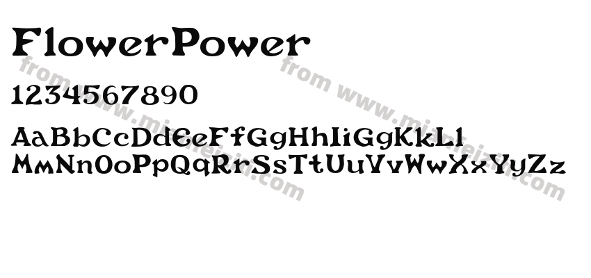 flowerpower字体预览