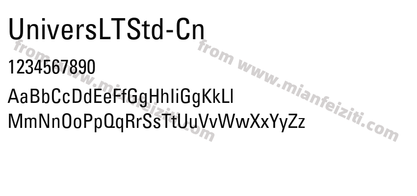 universltstd-cn字体预览