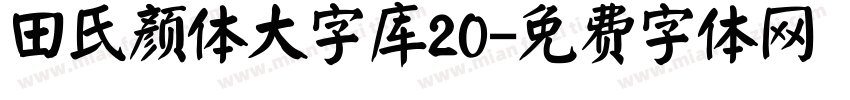 田氏颜体大字库20字体转换