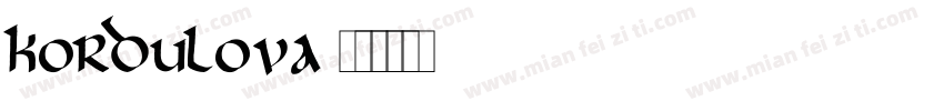 Kordulova字体转换