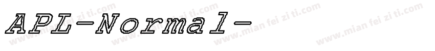 APL-Normal字体转换