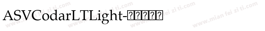 ASVCodarLTLight字体转换