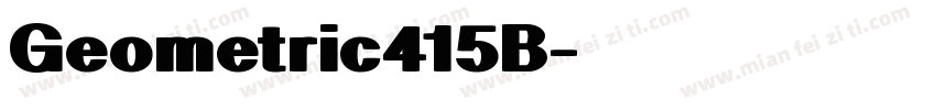 Geometric415B字体转换