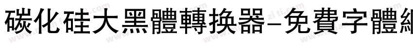 碳化硅大黑体转换器字体转换