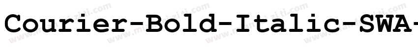 Courier-Bold-Italic-SWA-1字体转换