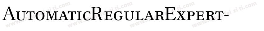 AutomaticRegularExpert字体转换