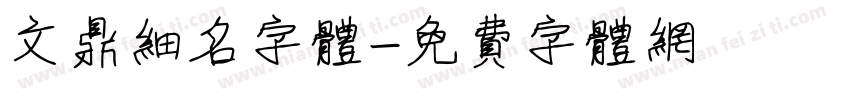 文鼎细名字体字体转换