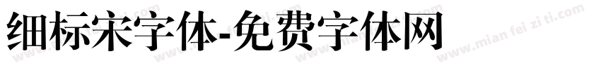 细标宋字体字体转换