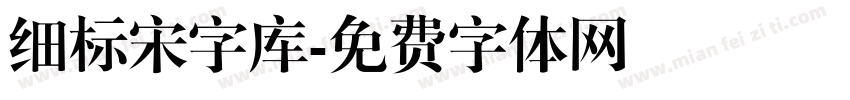 细标宋字库字体转换