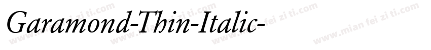 Garamond-Thin-Italic字体转换