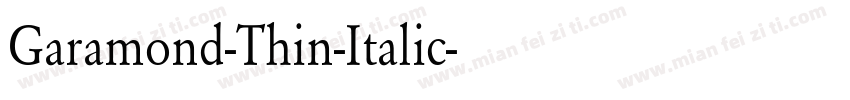 Garamond-Thin-Italic字体转换