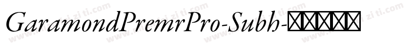 GaramondPremrPro-Subh字体转换