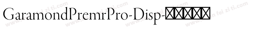 GaramondPremrPro-Disp字体转换