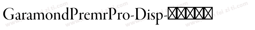 GaramondPremrPro-Disp字体转换