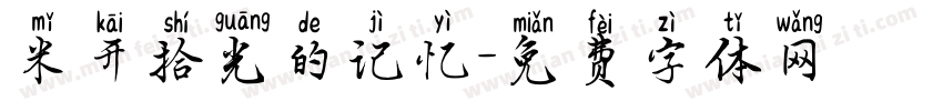 米开拾光的记忆字体转换