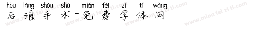 后浪手术字体转换