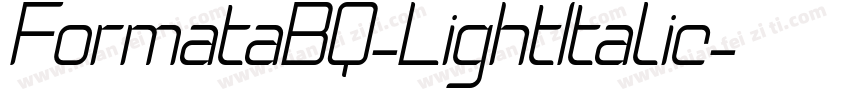 FormataBQ-LightItalic字体转换