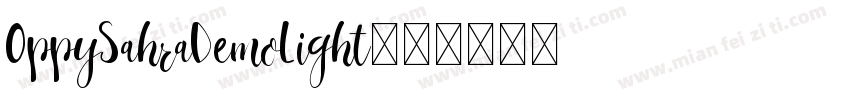OppySahraDemoLight字体转换