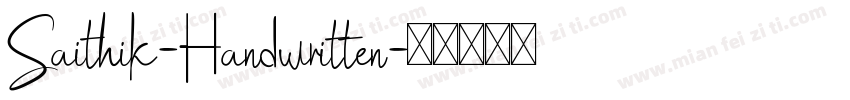 Saithik-Handwritten字体转换