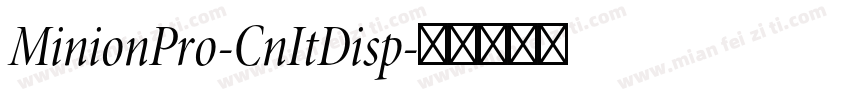 MinionPro-CnItDisp字体转换