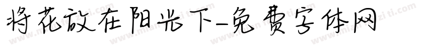 将花放在阳光下字体转换