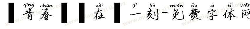 將青春凍結在這一刻字体转换