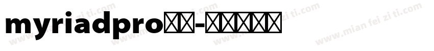 myriadpro字体字体转换