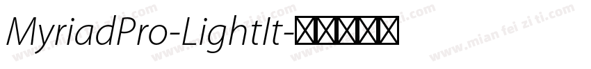 MyriadPro-LightIt字体转换