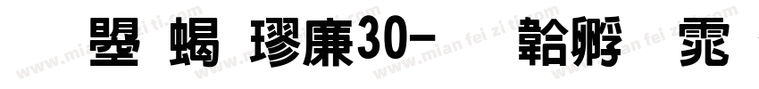 文鼎粗楷G30字体转换