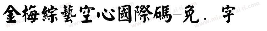 金梅綜藝空心國際碼字体转换