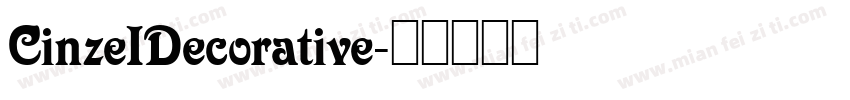 CinzeIDecorative字体转换