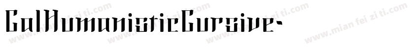 CalHumanisticCursive字体转换