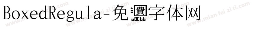 BoxedRegula字体转换