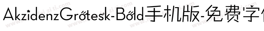 AkzidenzGrotesk-Bold手机版字体转换