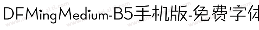 DFMingMedium-B5手机版字体转换