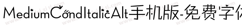 MediumCondItalicAlt手机版字体转换