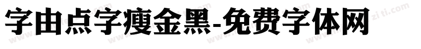 字由点字瘦金黑字体转换