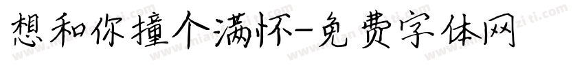 想和你撞个满怀字体转换