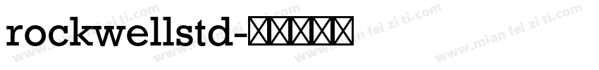 rockwellstd字体转换