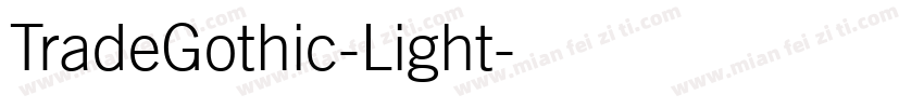 TradeGothic-Light字体转换