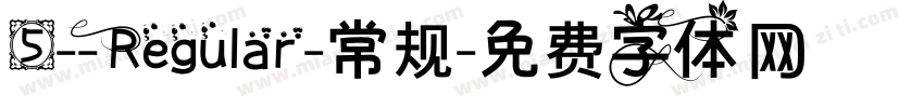 5--Regular-常规字体转换