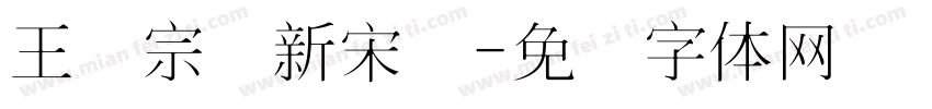 王汉宗细新宋简字体转换