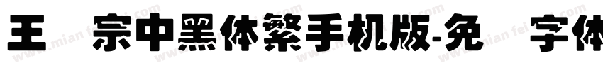 王汉宗中黑体繁手机版字体转换