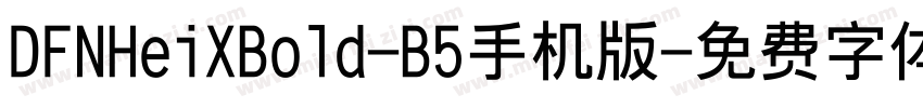 DFNHeiXBold-B5手机版字体转换