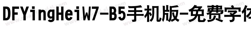 DFYingHeiW7-B5手机版字体转换