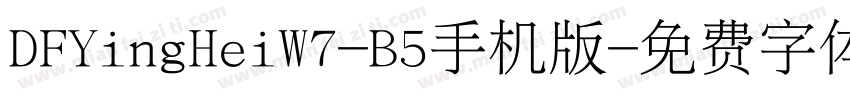 DFYingHeiW7-B5手机版字体转换