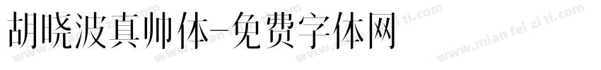 胡晓波真帅体字体转换