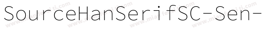 SourceHanSerifSC-Sen字体转换